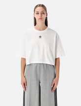 Adidas Originals white Essentials cropped t-shirt -  | Spazio Pritelli