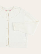 Cardigan Bonpoint Lueur con rouches in cotone Bio e cashmere -  | Spazio Pritelli