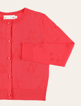 Cardigan rosso Lysia in cotone Bio con ciliegie -  | Spazio Pritelli
