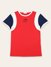 Gucci T Shirt Bambino Bicolore Rosso Bianco Navy Per Ragazzi -  | Spazio Pritelli