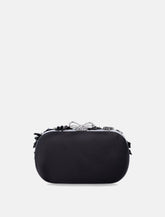Self-Portrait black Satin Floral Crystal clutch -  | Spazio Pritelli
