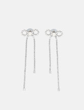 Self-Portrait Crystal Droplet Bow earrings -  | Spazio Pritelli