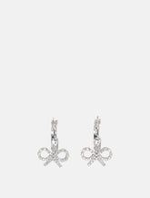 Self-Portrait Crystal Bow Hoop earrings -  | Spazio Pritelli