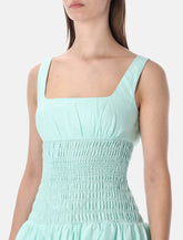 Self-Portrait mint ramie midi dress with wide skirt -  | Spazio Pritelli