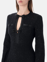 Self-Portrait black sequin knit mini dress -  | Spazio Pritelli