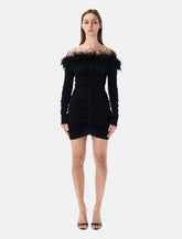 Self-Portrait feather knit mini dress -  | Spazio Pritelli
