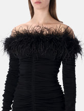 Self-Portrait feather knit mini dress -  | Spazio Pritelli