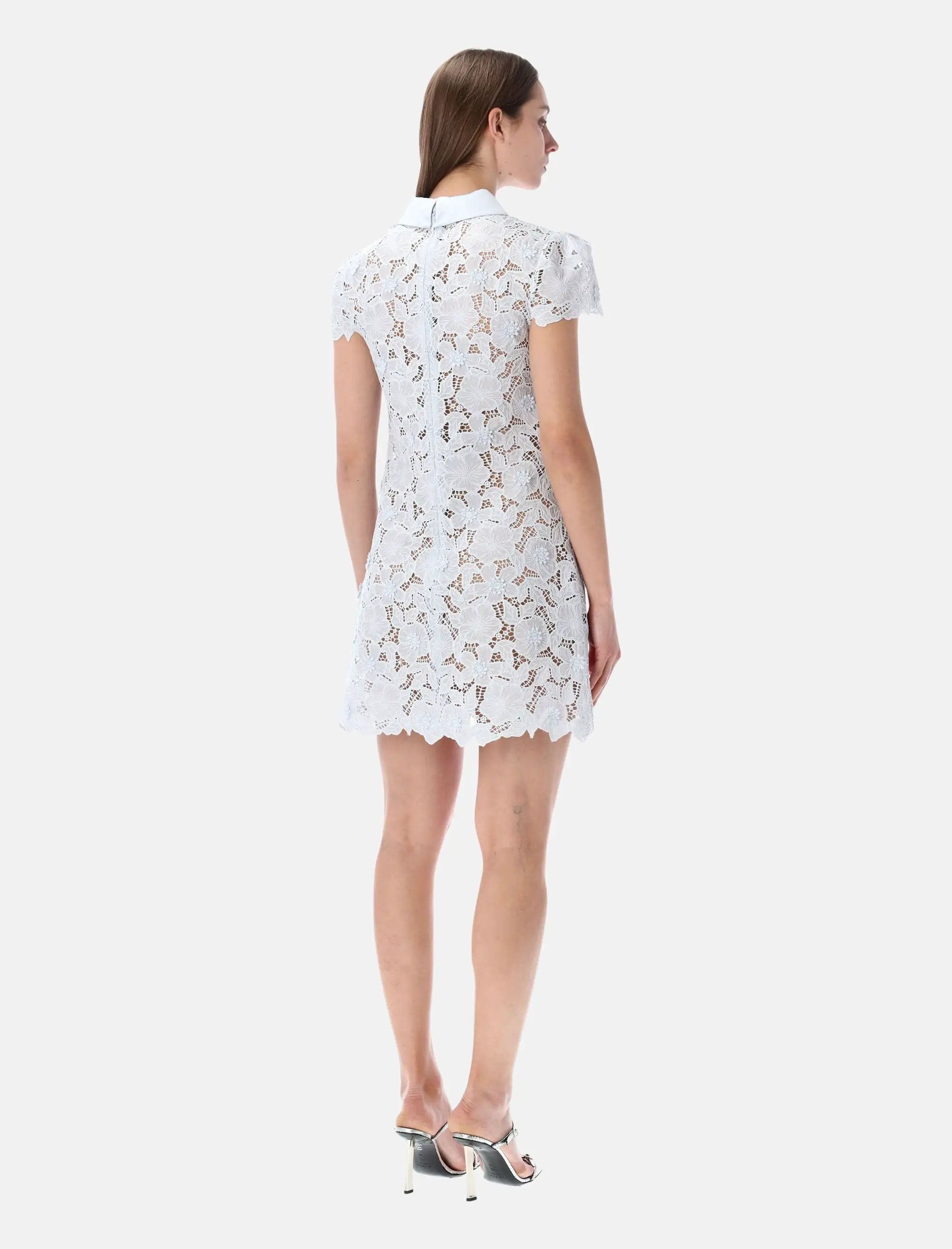 Self-Portrait guipure lace mini dress