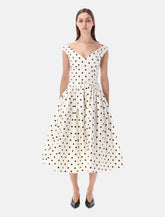 Self-Portrait cream polka dot midi dress -  | Spazio Pritelli