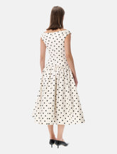 Self-Portrait cream polka dot midi dress -  | Spazio Pritelli