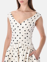 Self-Portrait cream polka dot midi dress -  | Spazio Pritelli