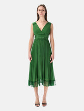 Self-Portrait green chiffon midi dress -  | Spazio Pritelli
