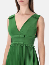 Self-Portrait green chiffon midi dress -  | Spazio Pritelli