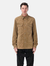 Rick Owens Sumi brown suede Outershirt -  | Spazio Pritelli