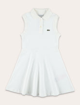 Lacoste girls sleeveless elastic petit piqué dress -  | Spazio Pritelli