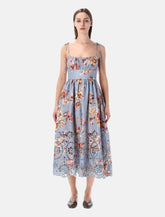 Zimmermann Awaken Picnic chambray floral midi dress -  | Spazio Pritelli