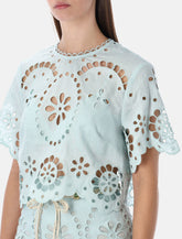 Zimmermann Awaken light blue broderie anglaise top -  | Spazio Pritelli