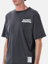 Satisfy MothTech destroyed running t-shirt in aged black -  | Spazio Pritelli