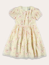 Self-Portrait embellished flower tulle girl's dress -  | Spazio Pritelli