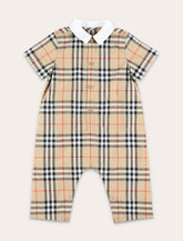 Vestitino Check bloomer in cotone per neonati di Burberry -  | Spazio Pritelli