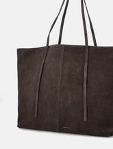 Abilla Oversized Leather Tote Bag in suede -  | Spazio Pritelli