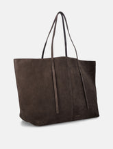 Abilla Oversized Leather Tote Bag in suede -  | Spazio Pritelli