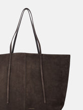 Abilla Oversized Leather Tote Bag in suede -  | Spazio Pritelli