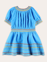 Stella McCartney Kids embroidered linen-cotton dress -  | Spazio Pritelli