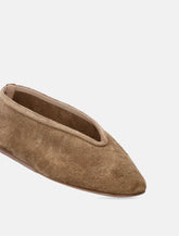 Pantofola Le Monde Béryl Luna in camoscio color taupe -  | Spazio Pritelli