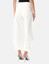 Frame jeans bianchi The Bubble a vita alta -  | Spazio Pritelli