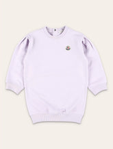 Moncler Fleece Over Dress Puff Sleeve Ribbed Hem Classic Lilac -  | Spazio Pritelli