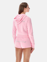 Sporty & Rich Signature Logo Kristal pink hoodie -  | Spazio Pritelli