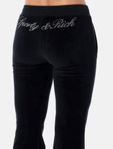 Sporty & Rich Signature Logo Crystal black sweatpants -  | Spazio Pritelli