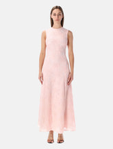 Rotate pink embroidered mesh maxi dress -  | Spazio Pritelli