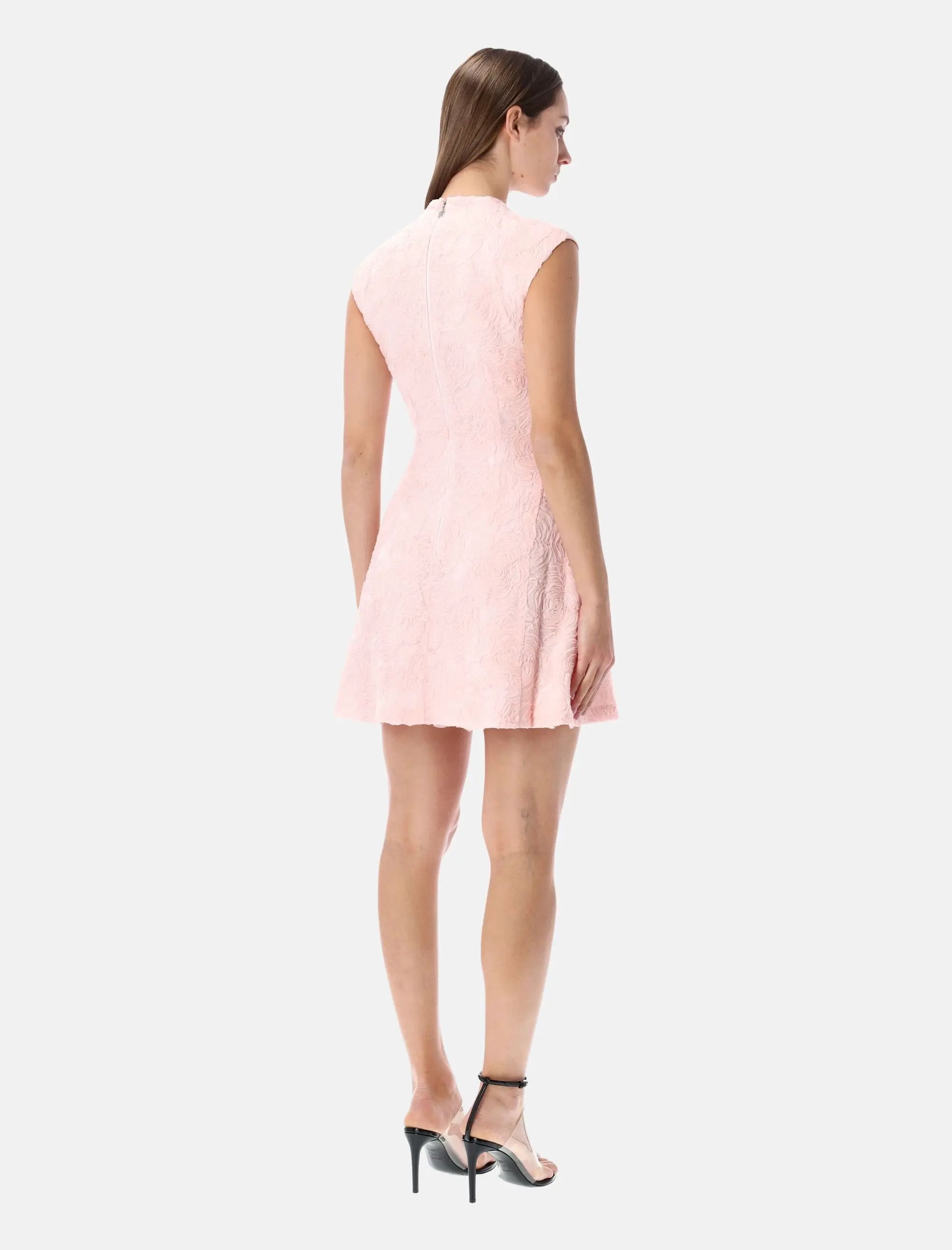 embroidered mesh mini dress Gold Embroidered Mesh Mini Dress 40468