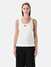 Rotate ruffle-hem cotton tank top -  | Spazio Pritelli