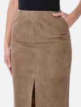 Gonna midi a tubo in camoscio di Rotate -  | Spazio Pritelli