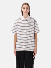 Rotate striped organic-cotton jersey polo -  | Spazio Pritelli