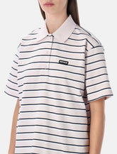 Rotate striped organic-cotton jersey polo -  | Spazio Pritelli