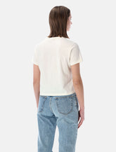 Maison Kitsuné cropped cotton t-shirt with Fox patch -  | Spazio Pritelli