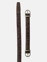 Low Classic leather two-way buckle belt -  | Spazio Pritelli