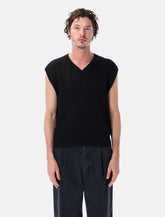 Aurelee flat yarn rib knit vest -  | Spazio Pritelli