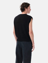 Aurelee flat yarn rib knit vest -  | Spazio Pritelli