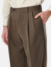 Aurelee Two-Tuck wool gabardine slacks -  | Spazio Pritelli