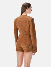 Haikure Temple suede jacket -  | Spazio Pritelli