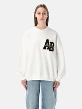 Felpa oversized Miles Letterman off-white Anine Bing -  | Spazio Pritelli