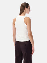 Magda Butrym knotted ribbed cream tank -  | Spazio Pritelli