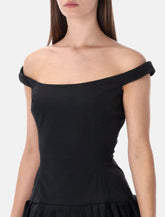Magda Butrym off-shoulder black mini dress -  | Spazio Pritelli