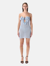 Magda Butrym light blue floral crepe mini dress -  | Spazio Pritelli
