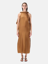 Loulou Susan silk twill twisted collar dress -  | Spazio Pritelli